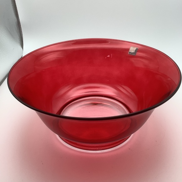 Marc Aurel Red Glass Footed Flared Bowl - Picture 5 of 9